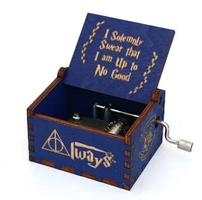 Caixa de Música de Madeira Movida a Manivela - Catch Cards