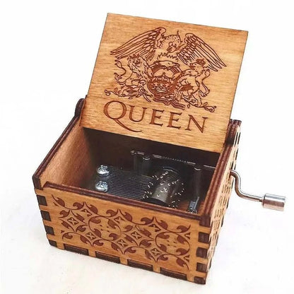 Caixa de Música de Madeira Movida a Manivela - Catch Cards