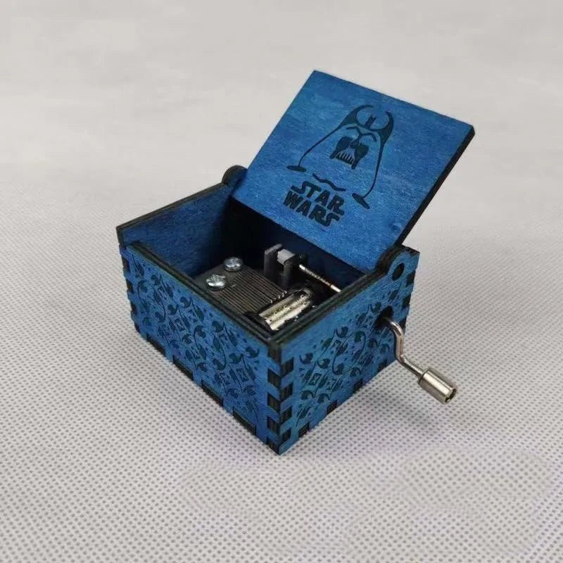 Caixa de Música de Madeira Movida a Manivela - Catch Cards