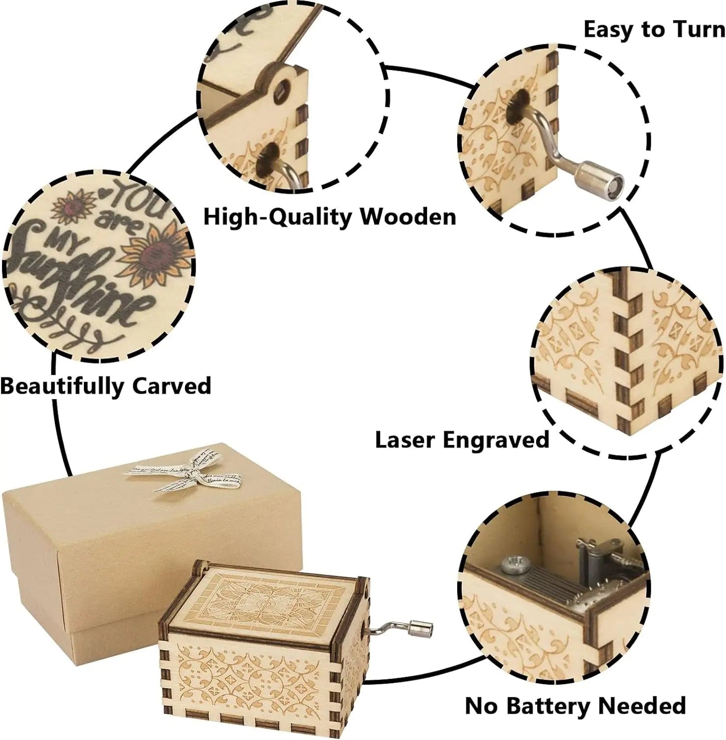 Caixa Musical Você é Meu Raio de Sol - Catch Cards