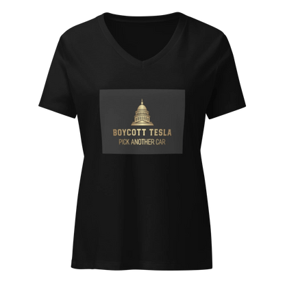 Camiseta V - Neck Relajada Mujer | Bella Canvas 6405CVC - Catch Cards