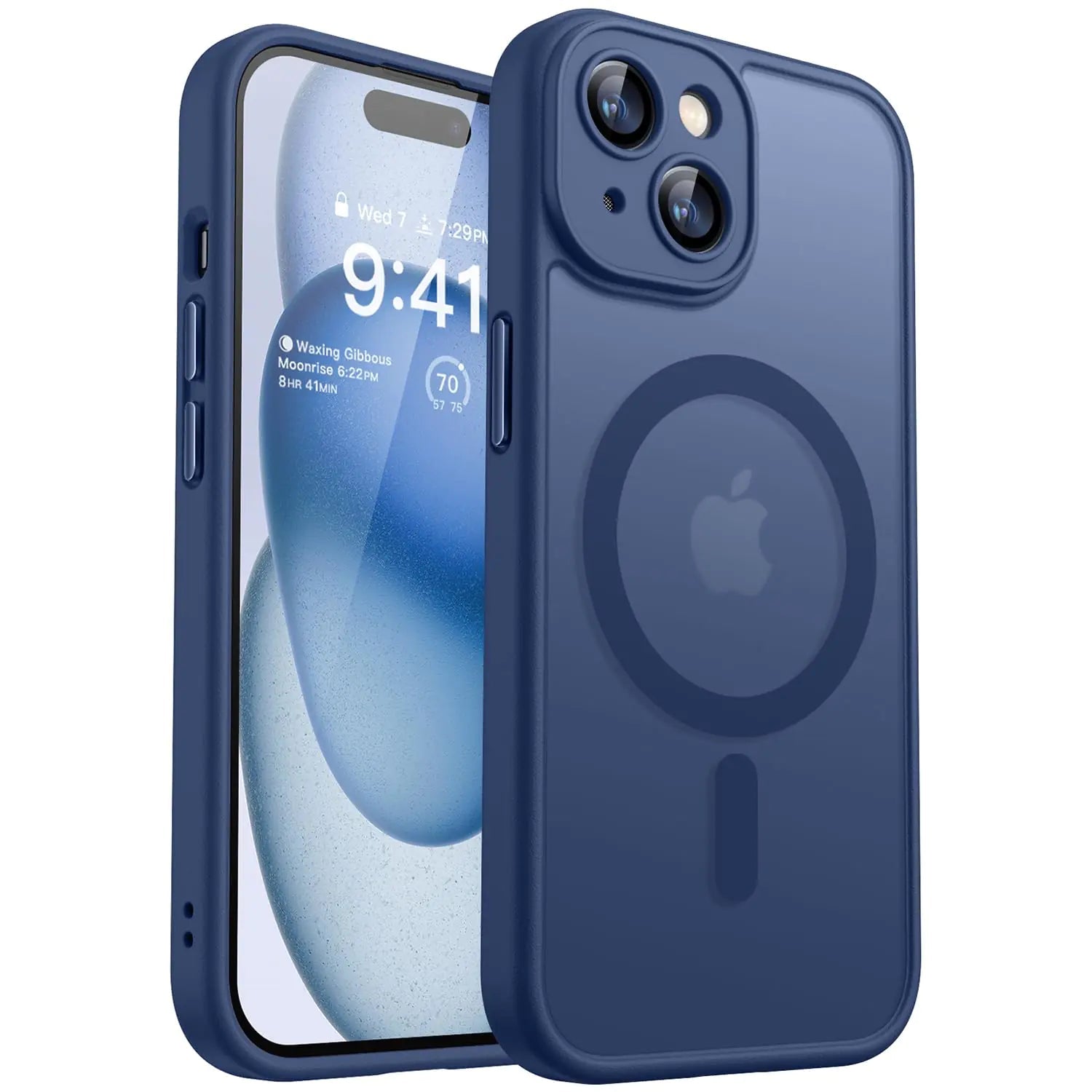 CANSHN Magnetic for iPhone 15 Pro Case Clear, Upgraded [Full Camera Protection] [Compatible with Magsafe] Non - Yellowing Protective Shockproof Bumper Phone Case 6.1 inch - Clear - Catch Cards