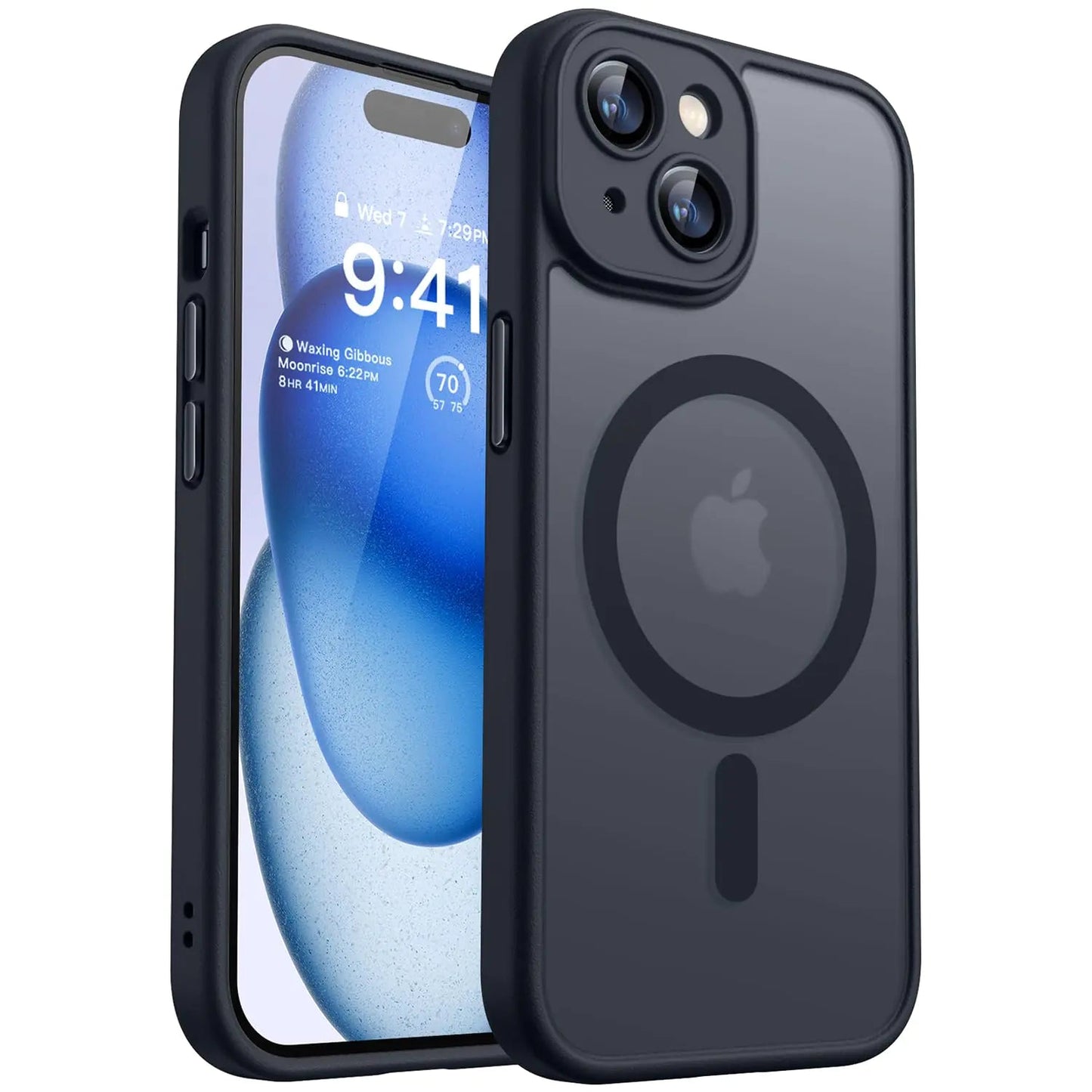 CANSHN Magnetic for iPhone 15 Pro Case Clear, Upgraded [Full Camera Protection] [Compatible with Magsafe] Non - Yellowing Protective Shockproof Bumper Phone Case 6.1 inch - Clear - Catch Cards