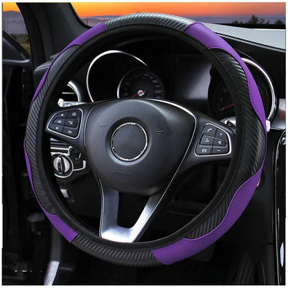 Carbon Fiber Car Steering Wheel Cover - Catch Cards