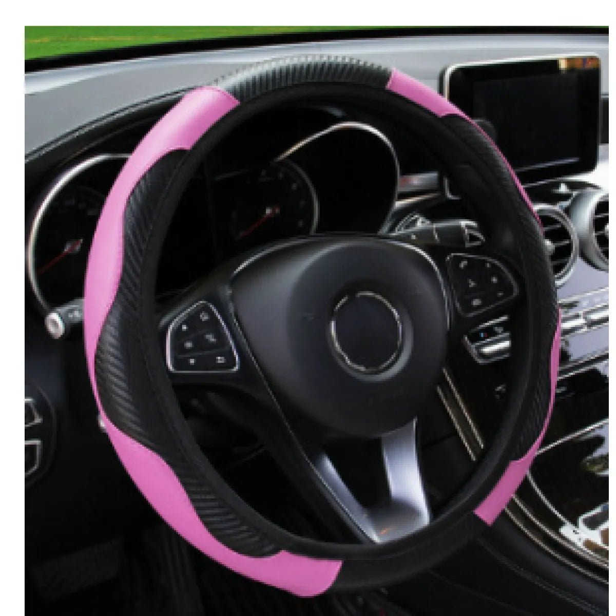 Carbon Fiber Car Steering Wheel Cover - Catch Cards