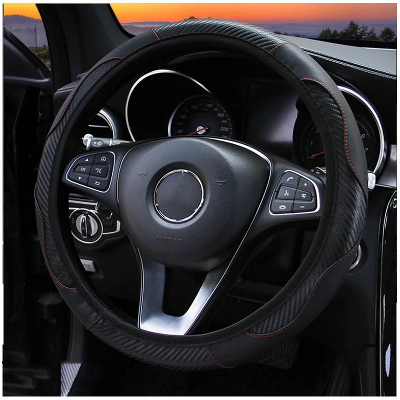 Carbon Fiber Car Steering Wheel Cover - Catch Cards