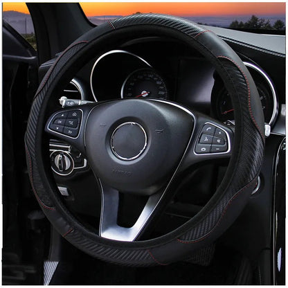 Carbon Fiber Car Steering Wheel Cover - Catch Cards
