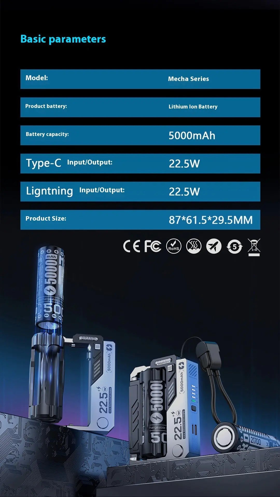 Cargador Portátil Modular Tipo - C - Catch Cards