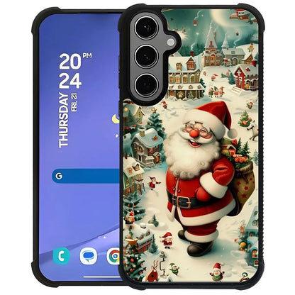 Case Compatible with Samsung Galaxy Z Fold 2 5G Case,Stained Glass Purple Flower Four Airbag Case for Galaxy Z Fold 2 5G,Christmas Drop Protection Case for Samsung Galaxy Z Fold 2 5G - Catch Cards