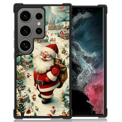 Case Compatible with Samsung Galaxy Z Fold 2 5G Case,Stained Glass Purple Flower Four Airbag Case for Galaxy Z Fold 2 5G,Christmas Drop Protection Case for Samsung Galaxy Z Fold 2 5G - Catch Cards