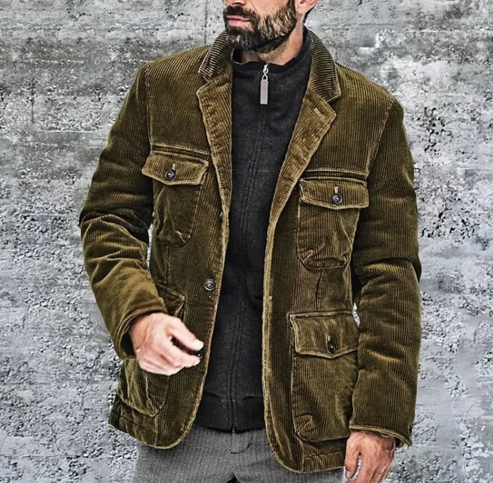 Casual Elegance Men's Jacket - Catch Cards