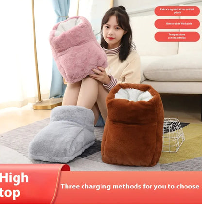 Electric Rabbit Fur Foot Warmer WEM Support (www.WEM.support)