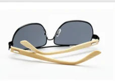 Wooden Metal Pilot Sunglasses WEM Support (www.WEM.support)