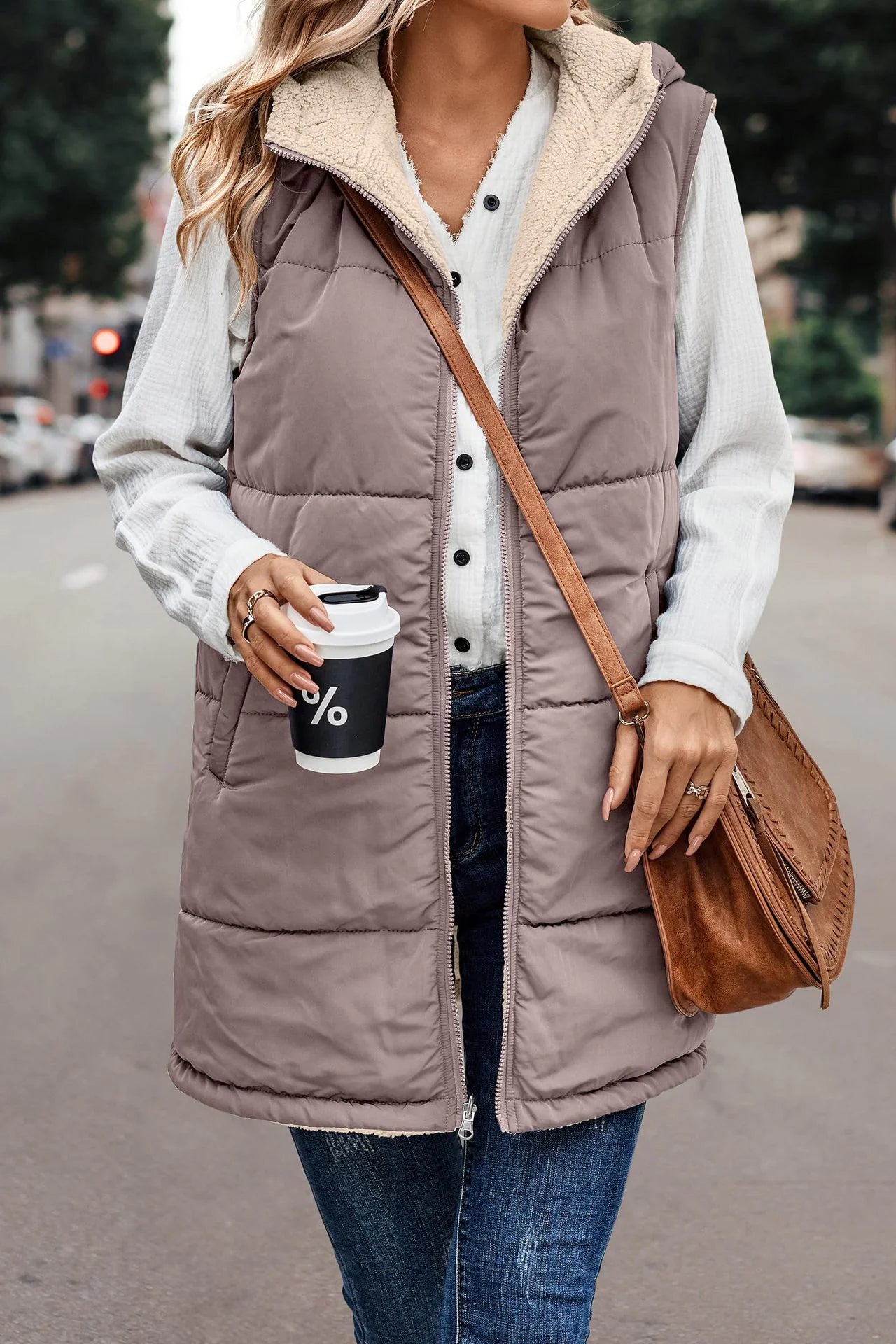 Double-Sided Hooded Cotton Jacket Vest WEM Support (www.WEM.support)