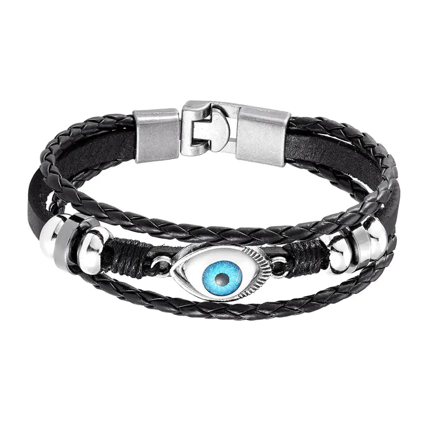 Charm Multi - Layer Evil Eye Bracelet - Catch Cards