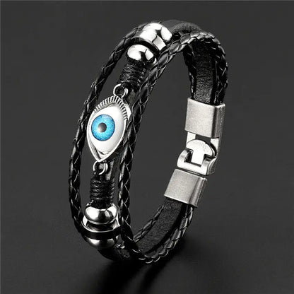 Charm Multi - Layer Evil Eye Bracelet - Catch Cards