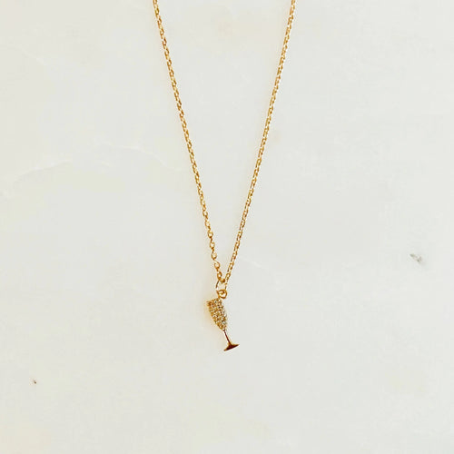 Cheers To Happily Ever After Necklace - Catch Cards