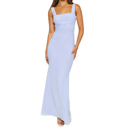 Chic Solid Sling Dress - Catch Cards