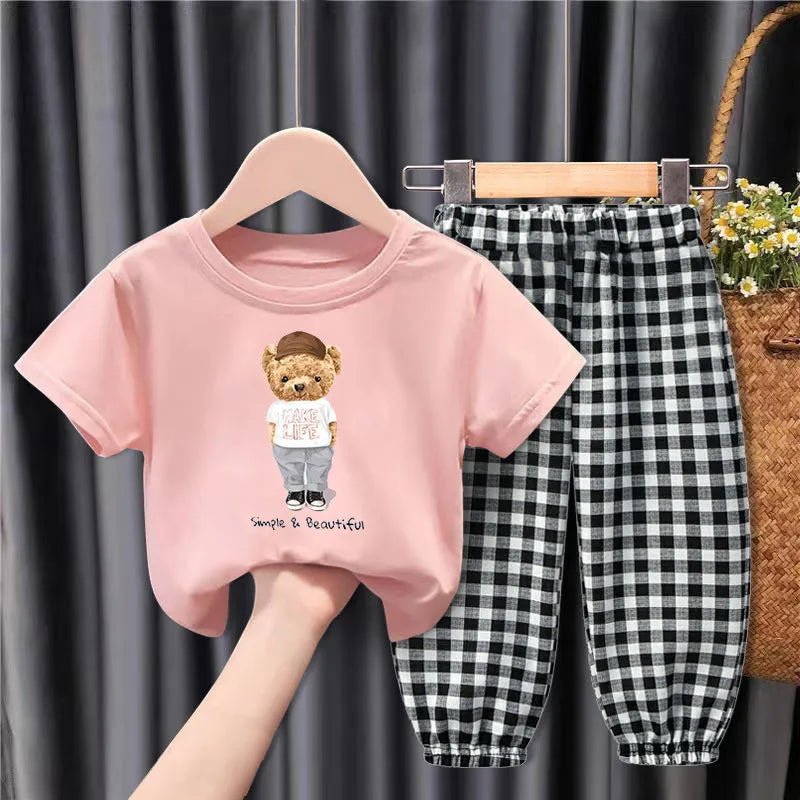 Children's Loose Plaid Two - Piece Suit - Catch Cards