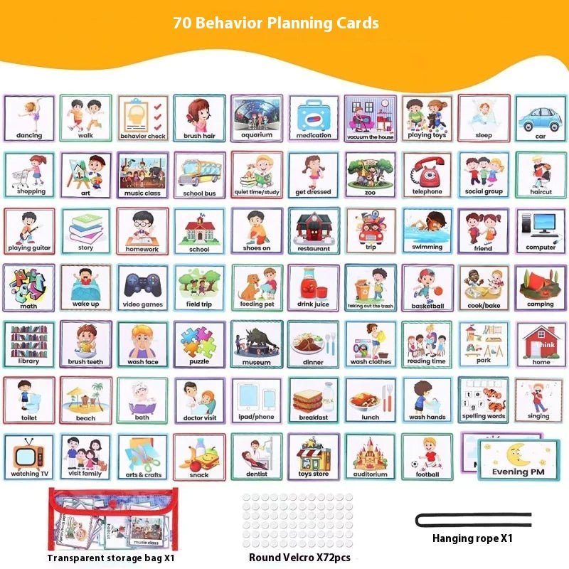 Children's Visual Schedule Chart - Catch Cards