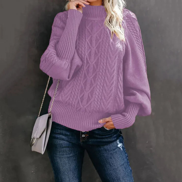 Women's New Style Medium Neck Sweater WEM Support (www.WEM.support)