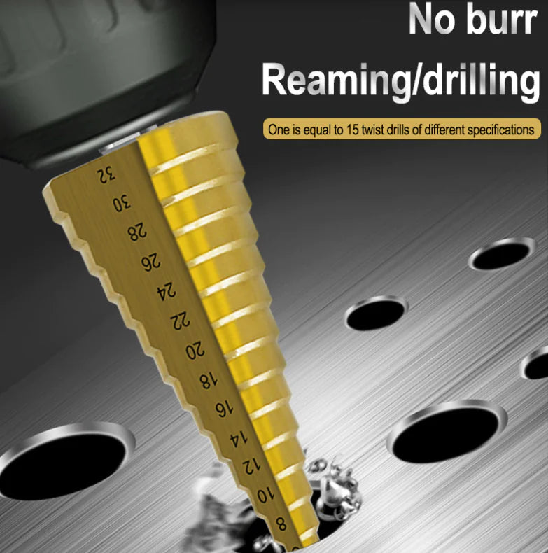 Juego de Sierra de Ranura y Brocas Escalonadas (6 Piezas)