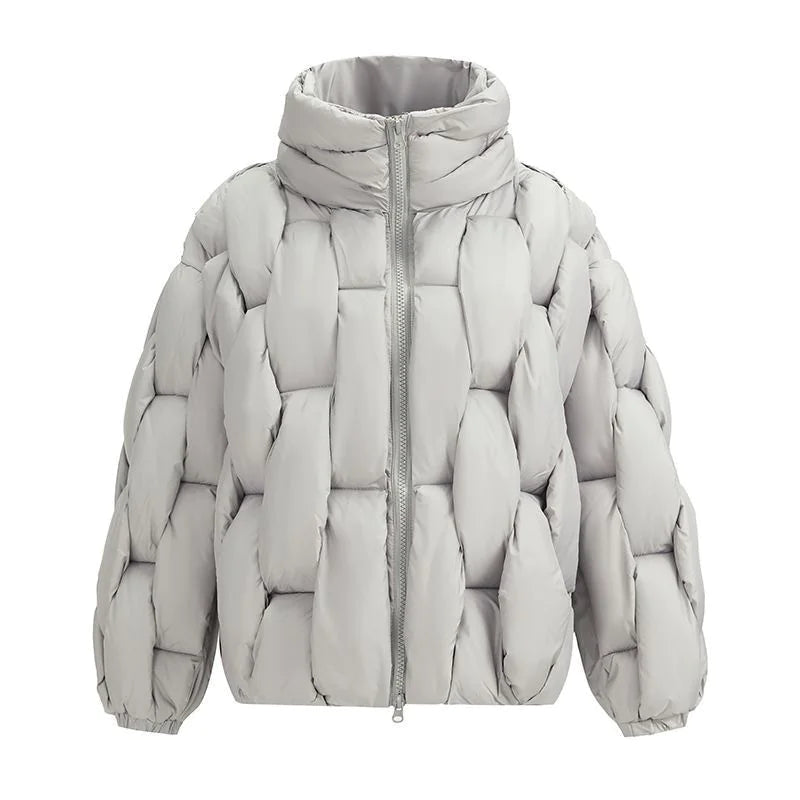 Woven Warm Plus-Size Puffer WEM Support (www.WEM.support)
