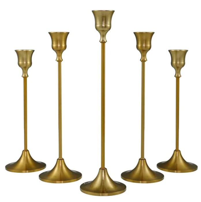 Classic Antique Gold Candle Stand - Catch Cards