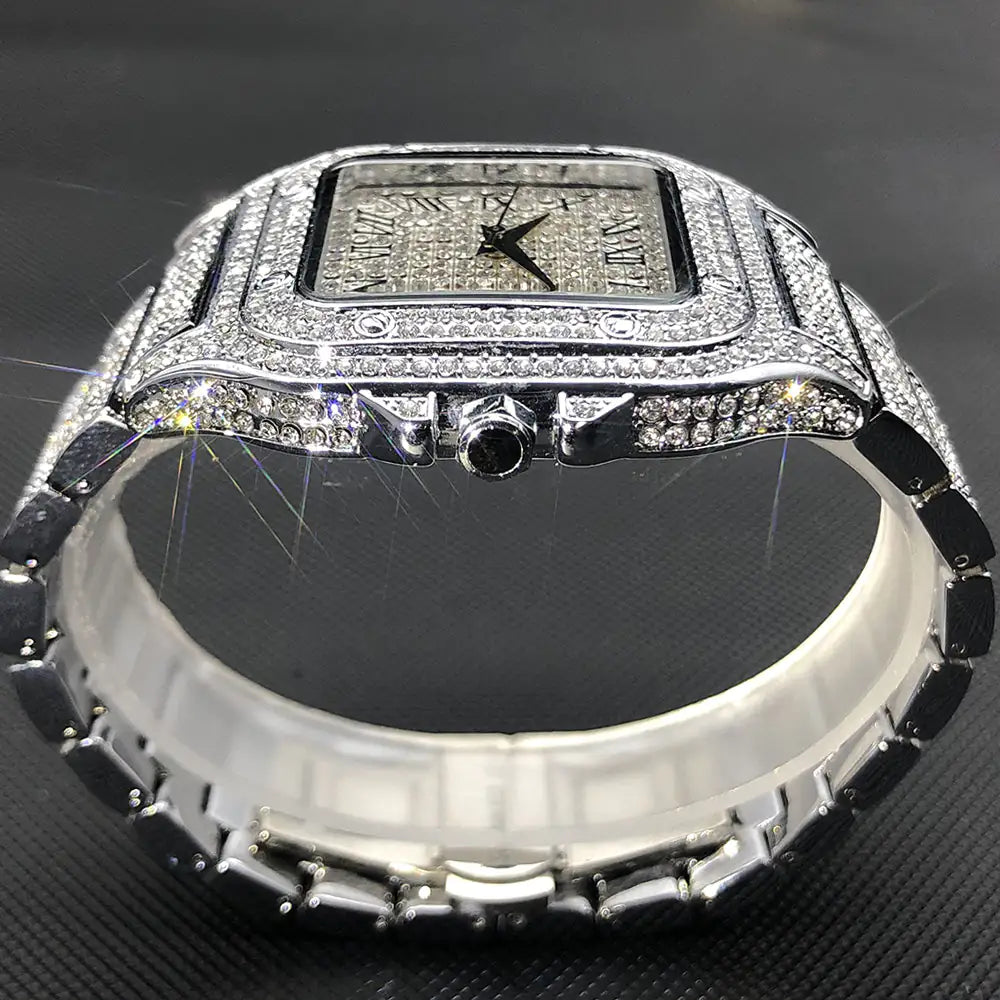 Ice Out Square Watch For Men WEM Support (www.WEM.support)