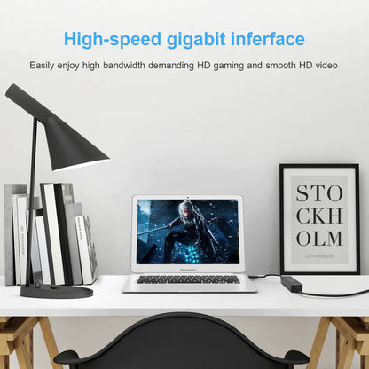 USB 3.0 Gigabit Ethernet LAN RJ45 1000Mbps Network Adapter For Windows PC Mac WEM Support (www.WEM.support)