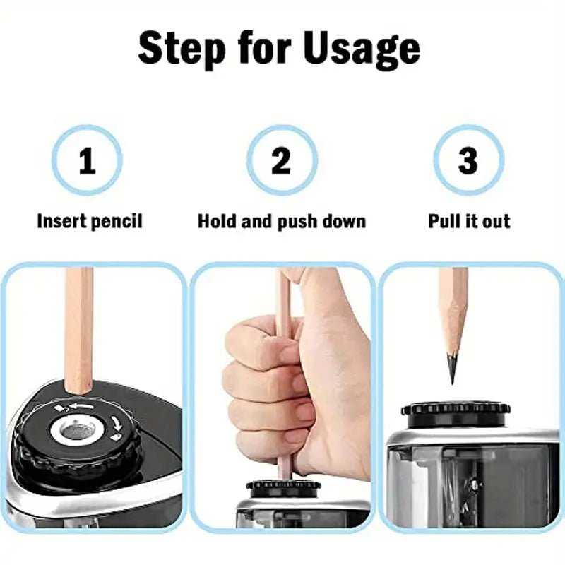 Compact Power Pencil Sharpener - Catch Cards