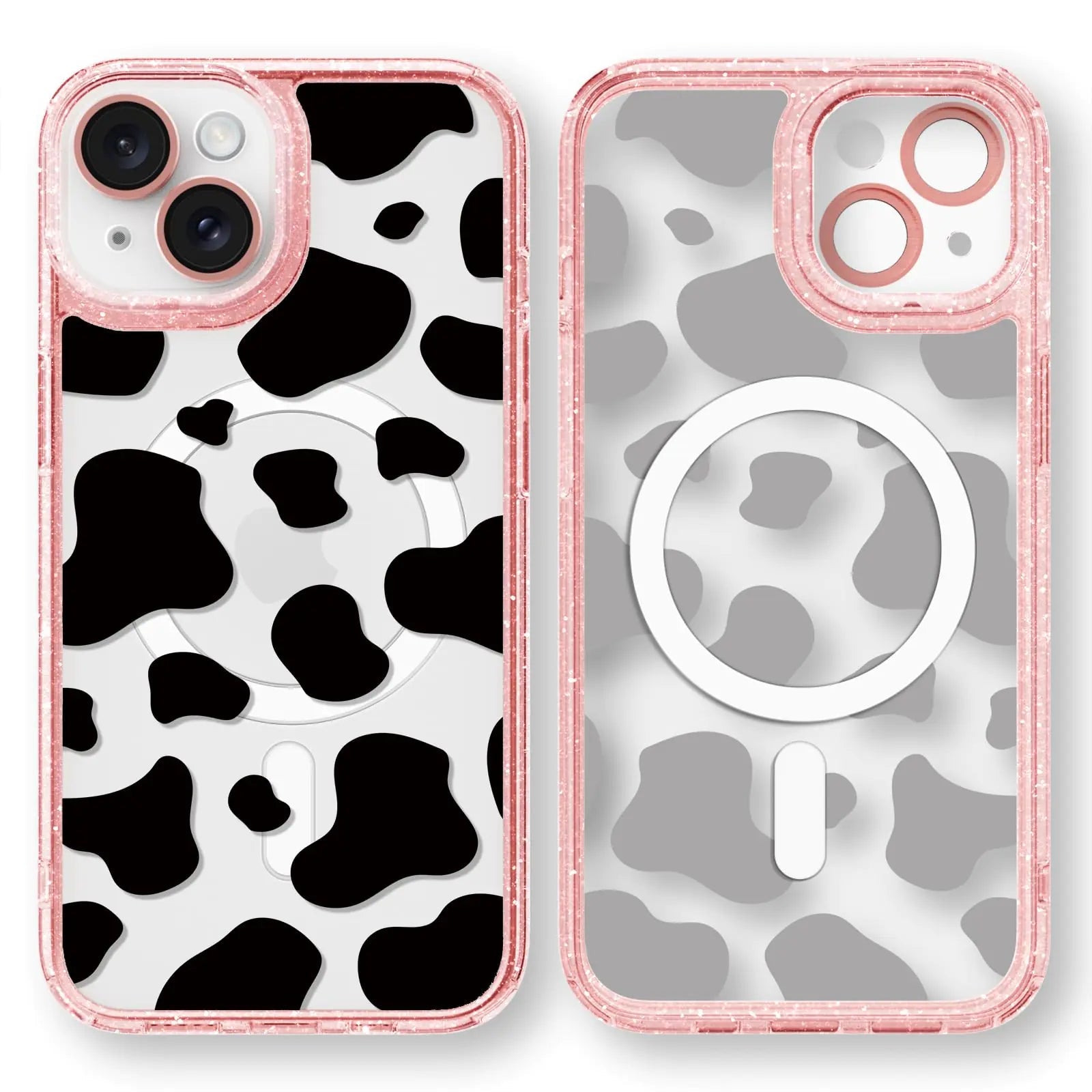 Compatible for iPhone 13 Pro Max Case Cute Aesthetic - Glitter Pink Phone Case with Camera Protector - Girly Strawberry Pattern Print Cover Design for Woman Girl 6.7" - Catch Cards