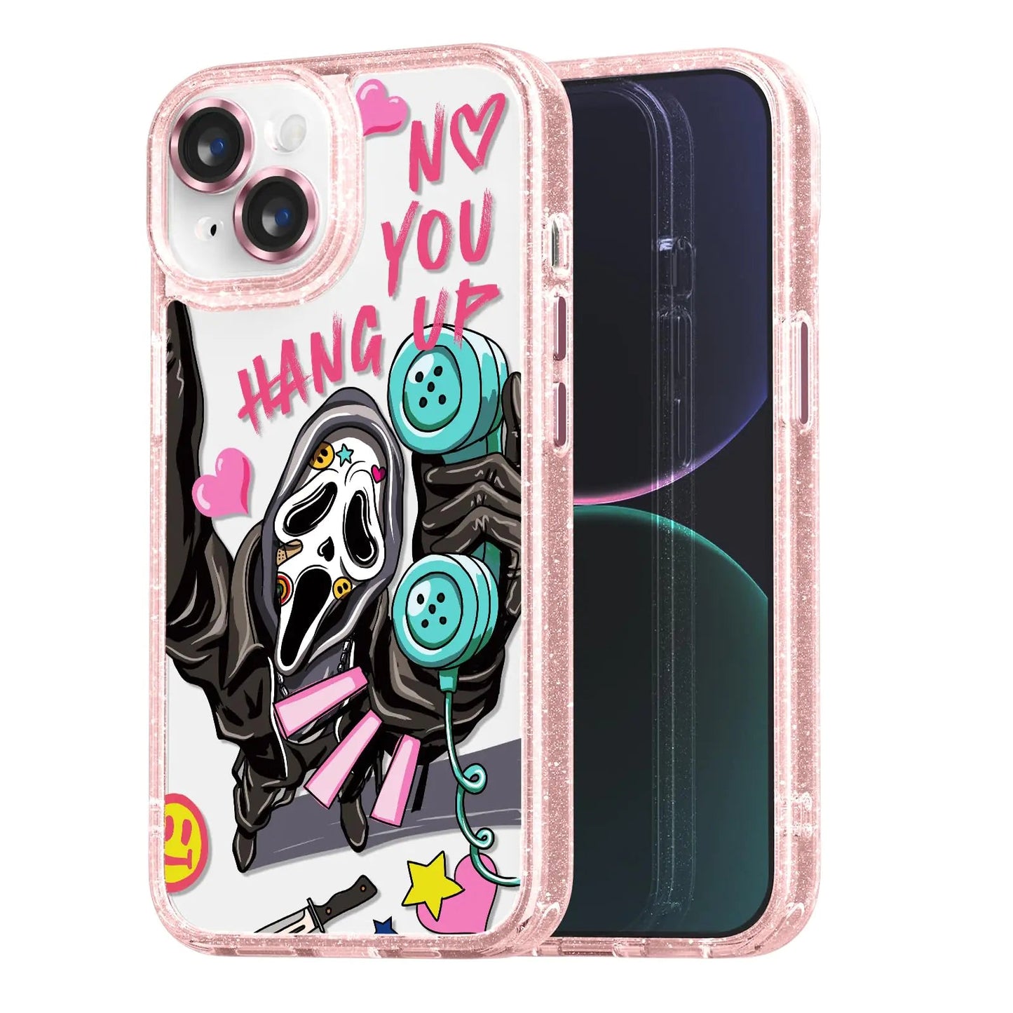 Compatible for iPhone 13 Pro Max Case Cute Aesthetic - Glitter Pink Phone Case with Camera Protector - Girly Strawberry Pattern Print Cover Design for Woman Girl 6.7" - Catch Cards