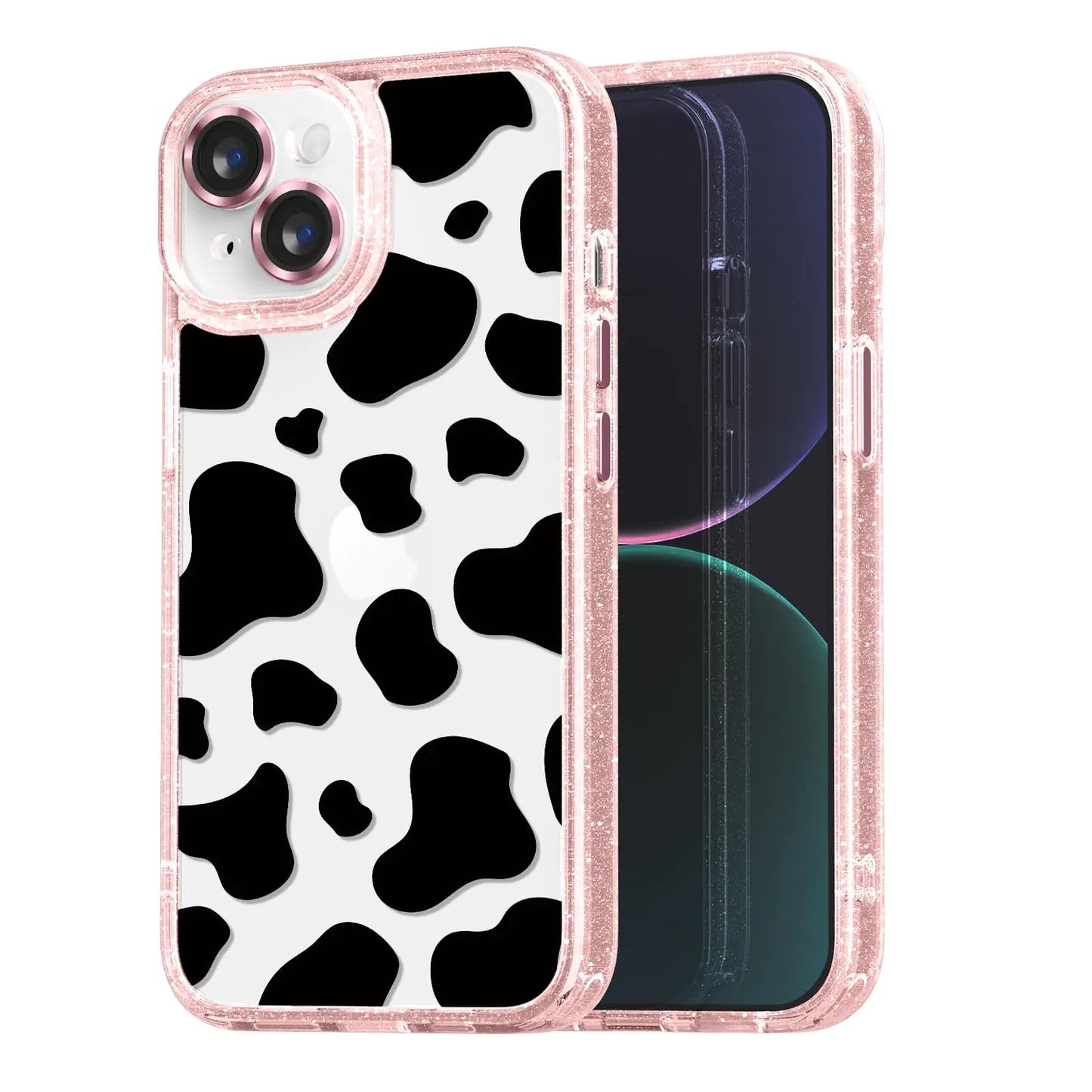 Compatible for iPhone 13 Pro Max Case Cute Aesthetic - Glitter Pink Phone Case with Camera Protector - Girly Strawberry Pattern Print Cover Design for Woman Girl 6.7" - Catch Cards