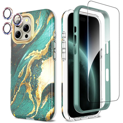 Compatible with iPhone 16 Pro Max Case with Glitter Camera Lens Protector+Screen Protector 360 Full Body Protective Case Stylish Shockproof Anti - Scratch Phone Cover for iPhone 16 Pro Max 6.9'',Purple - Catch Cards