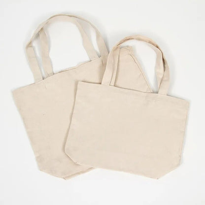 Cotton Blank Tote Canvas Bag Folding Shopping Bag - Catch Cards