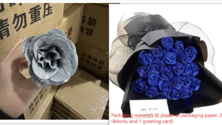 Custom Valentine's Day Bridal Bouquet with Preserved Fresh Flowers WEM Support (www.WEM.support)