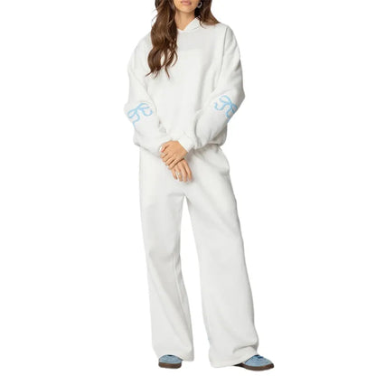 Fleece Hoodie Casual Sports Two-piece Set WEM Support (www.WEM.support)