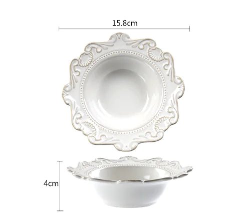 Creative Baroque European Tableware Set (Dinner Plates & Bowls) - Catch Cards