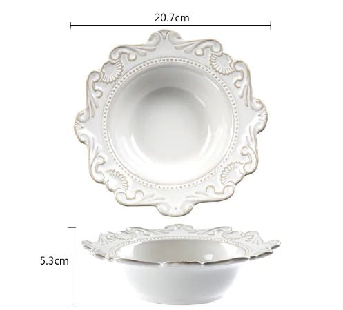 Creative Baroque European Tableware Set (Dinner Plates & Bowls) - Catch Cards