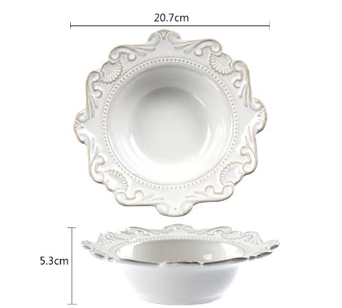 Creative Baroque European Tableware Set (Dinner Plates & Bowls) - Catch Cards