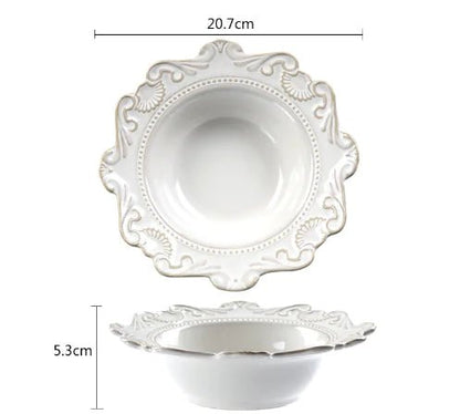 Creative Baroque European Tableware Set (Dinner Plates & Bowls) - Catch Cards