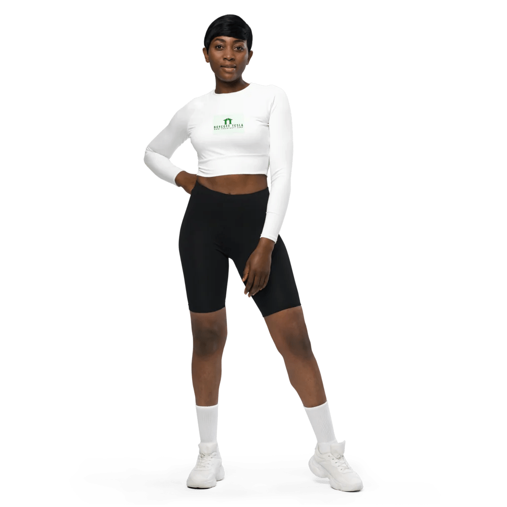 Crop Top Reciclado de Manga Larga y Estampado Total - Catch Cards