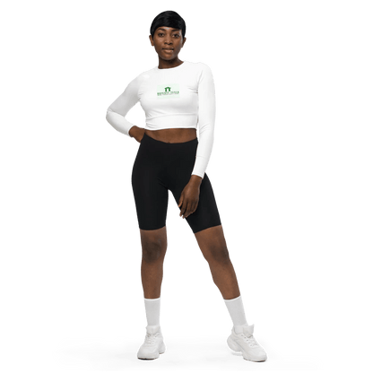 Crop Top Reciclado de Manga Larga y Estampado Total - Catch Cards