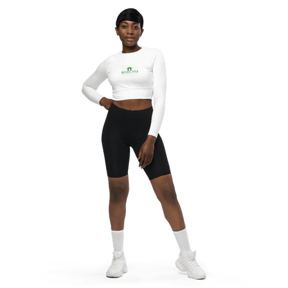 Crop Top Reciclado de Manga Larga y Estampado Total - Catch Cards