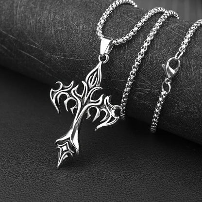 Cross Amulet Stainless Steel Pendant - Catch Cards