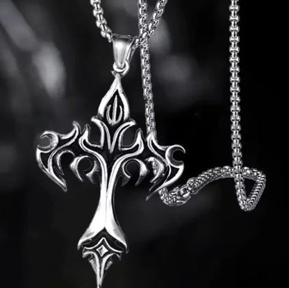 Cross Amulet Stainless Steel Pendant - Catch Cards