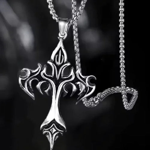 Cross Amulet Stainless Steel Pendant - Catch Cards