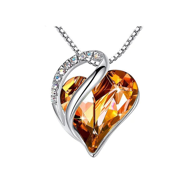 CrystalHeart Heart - Shaped Pendant Necklace - Catch Cards
