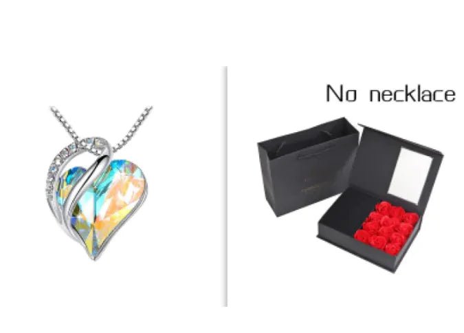 CrystalHeart Heart - Shaped Pendant Necklace - Catch Cards